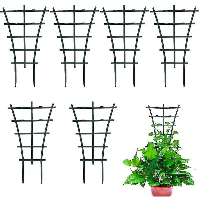 foto del prodotto fortuneville traliccio per vasi, traliccio da 6 pezzi per piante da interno, supporto per piante da giardino fai da te mini traliccio per piante,