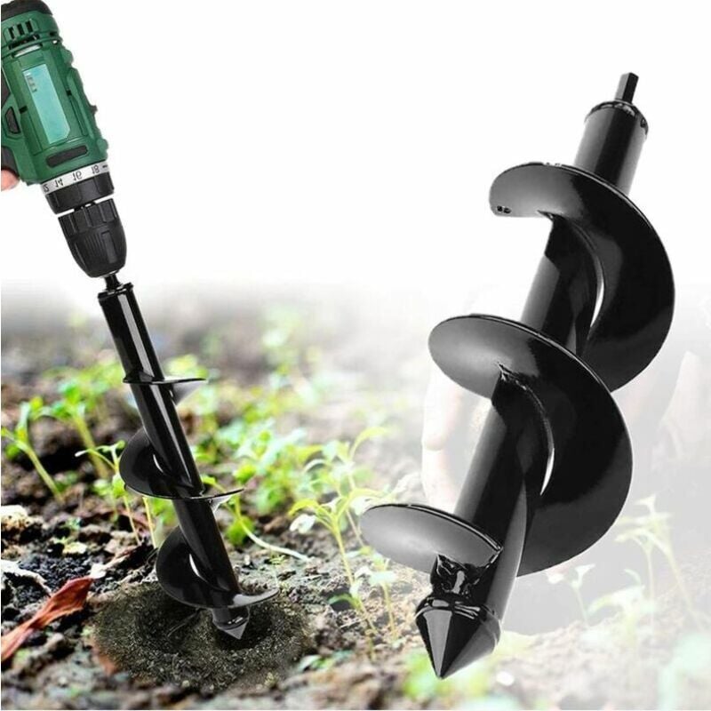 foto del prodotto fortuneville trapano da giardino monopezzo, attrezzo da giardinaggio manuale, cazzuola con foro per palo da giardino con attacco esagonale