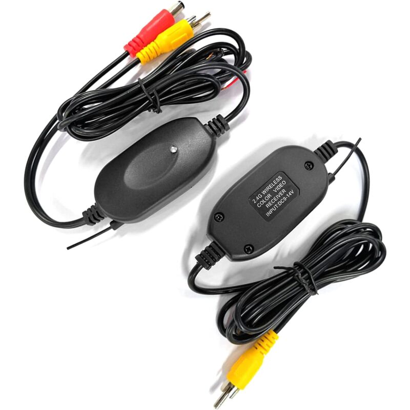 foto del prodotto fortuneville trasmettitore e ricevitore video wireless da 2,4 ghz per sistema di parcheggio per monitor retrovisore retrovisore per auto