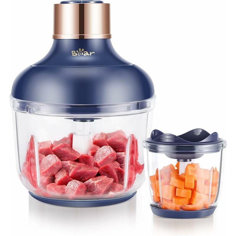 foto del prodotto fortuneville tritatutto da 0,6 l 2 l, classe di velocit 2, tritatutto elettrico, tritacarne da 300 w, con 4 lame in acciaio inossidabile e