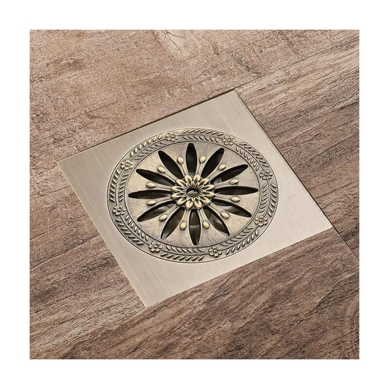foto del prodotto fortuneville tubo di scarico per doccia in ottone tubo di scarico a pavimento quadrato griglia per doccia deodorante adatta per accessori da bagno