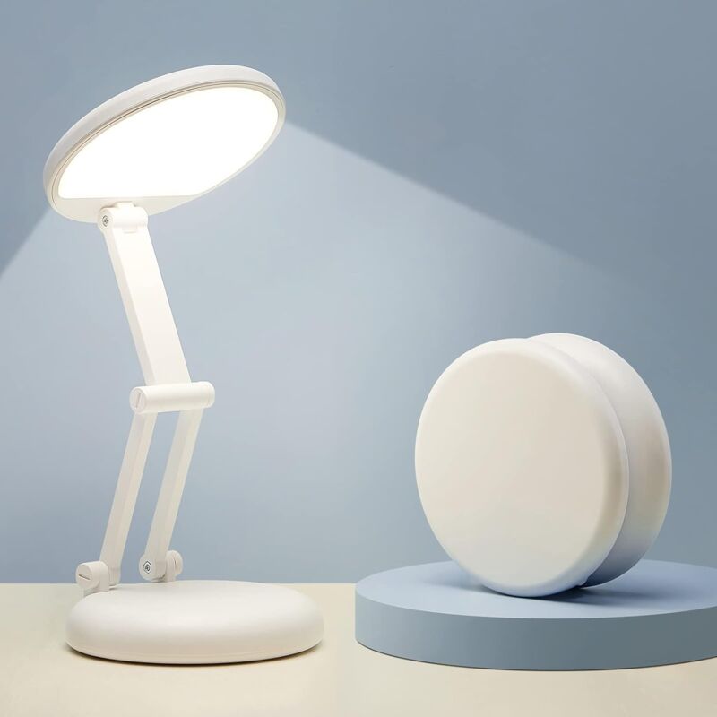 foto del prodotto fortuneville una lampada a led ricaricabile lampada a batteria lampada da lettura pieghevole lampada da scrivania portatile lampada da scrivania a