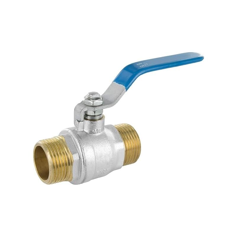 immagine 0 del prodotto fortuneville valvola a sfera 1 2 i ottone cromato i maniglia a leva blu i canale completo i pn 25 i bsp i 2x filettatura maschio