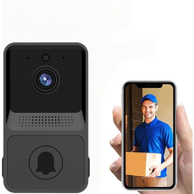 foto del prodotto fortuneville videocitofono wireless, campanello intelligente compatibile con alexa funziona con l assistente google, si collega in modalit 