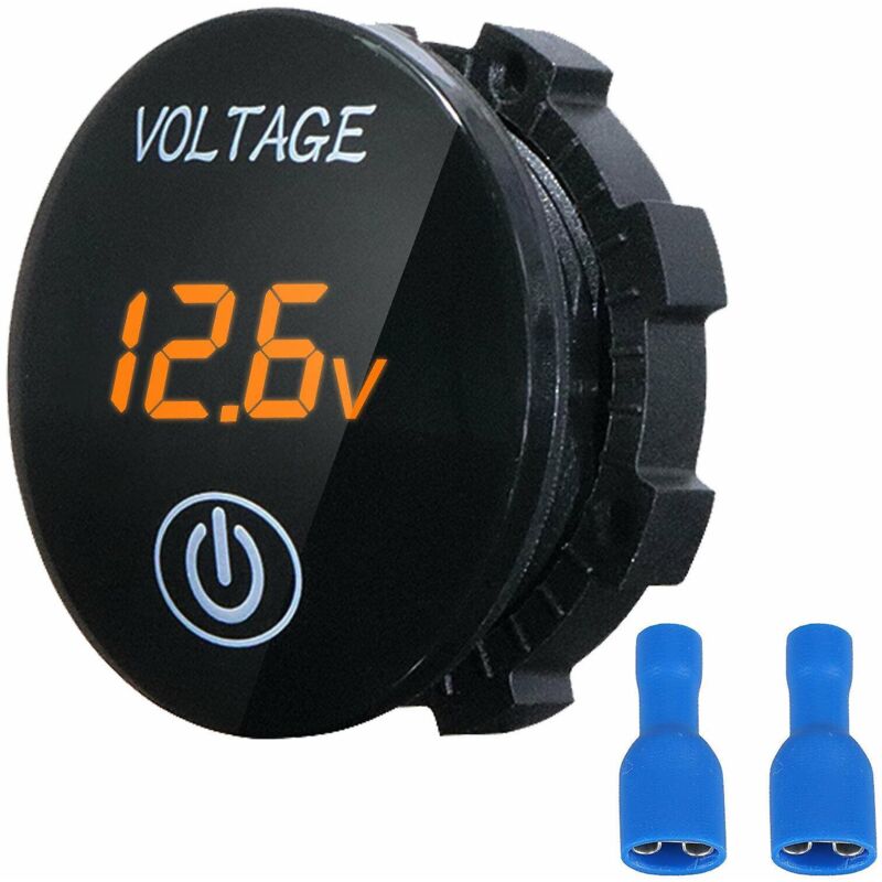 foto del prodotto fortuneville voltmetro digitale voltmetro per auto touch screen interruttore di alimentazione voltmetro modificato touch power mark indicatore