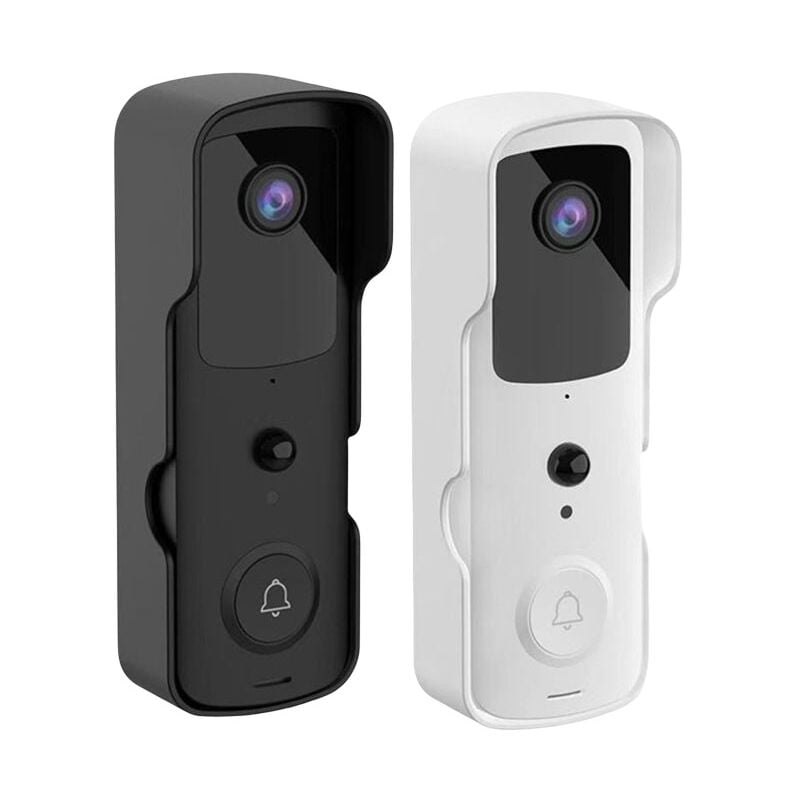 foto del prodotto fortuneville wifi smart video campanello 1080p video campanello telecamera ip audio bidirezionale con alexa echo show google home 1pc bianco 
