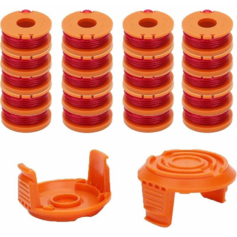 foto del prodotto fortuneville worx wa0010 clipper 24 bobine kit di ricambio per tosaerba accessori per tosaerba tappo argento 24 bobine 