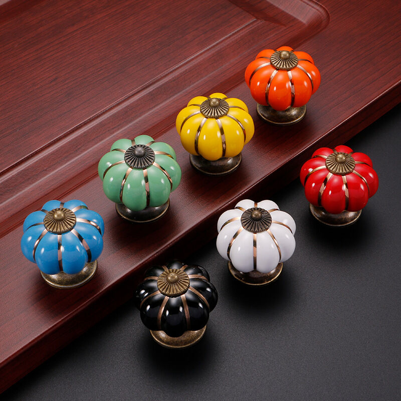 foto del prodotto fortuneville x pomelli per mobili 39 mm pomolo per cassettiera brunito pomolo per cassetti in porcellana sette colori