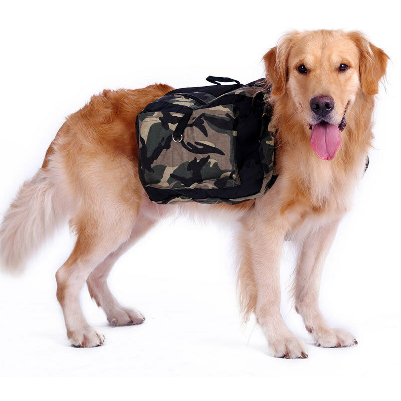 foto del prodotto fortuneville zaino per cani con ampie tasche, borsa a tracolla bella borsa con imbracatura regolabile per cani di grossa taglia escursionismo