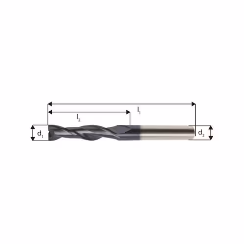 immagine 0 del prodotto forum fragola extra lungo cilindrico, metallo duro, d1 h10 16,0 millimetri lunghezza totale i1 lunghezza 150 mm. taglio l2 65 mm, coda d2