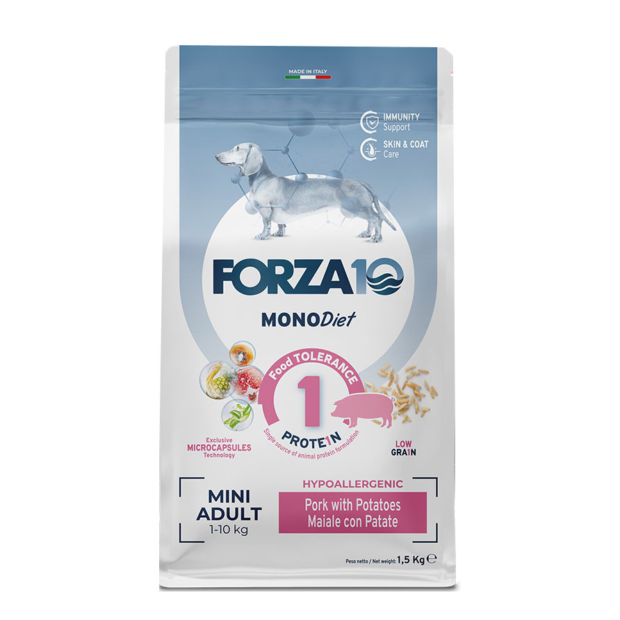 foto del prodotto forza 10 diet cane adult mini maiale amp patate 1,5 kg
