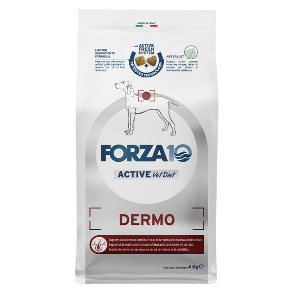 foto del prodotto forza10 active cane dermo 4 kg croccantini per cani 1 ordine scegli lo sconto bzr5 bzr20 200 punti fedelt 