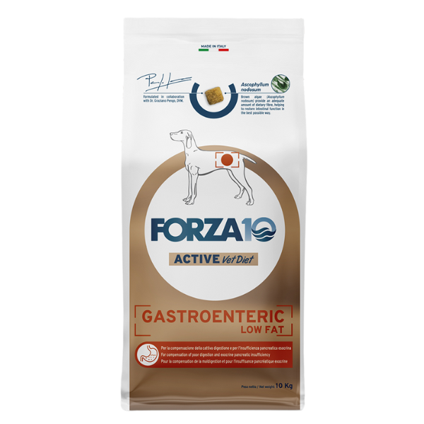 foto del prodotto forza10 active cane gastroenteric low fat - 10 kg - 1 ordine scegli tra bzr5 / bzr20 + 200 pt fedeltà