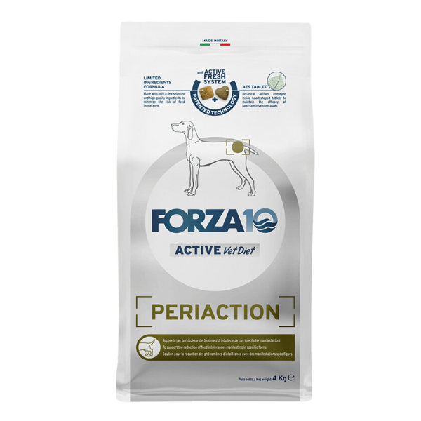 foto del prodotto forza10 active cane line periaction 4 kg crocchette monoproteiche cane 1 ordine scegli lo sconto bzr5 bzr20 200 punti fedelt 