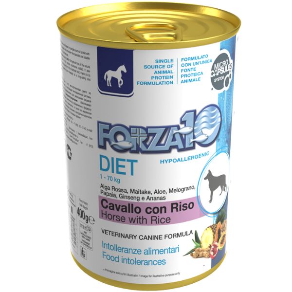 foto del prodotto forza10 diet pat monoproteico per cani 400 gr cavallo e riso umido monoproteico cane 1 ordine scegli lo sconto bzr5 bzr20 200 punti fedelt 