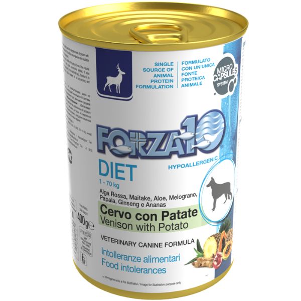 foto del prodotto forza10 diet pat monoproteico per cani 400 gr cervo e patate umido monoproteico cane 1 ordine scegli lo sconto bzr5 bzr20 200 punti fedelt 