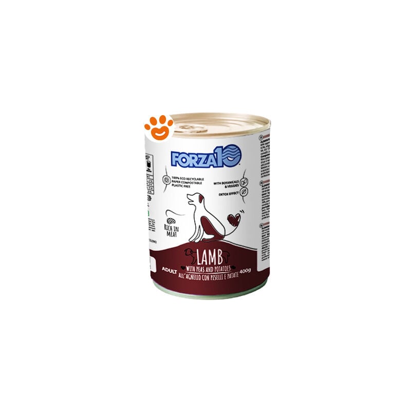 foto del prodotto forza10 dog maintenance adult agnello con piselli e patate dog maintenance adult agnello con piselli e patate lattina da 400 gr