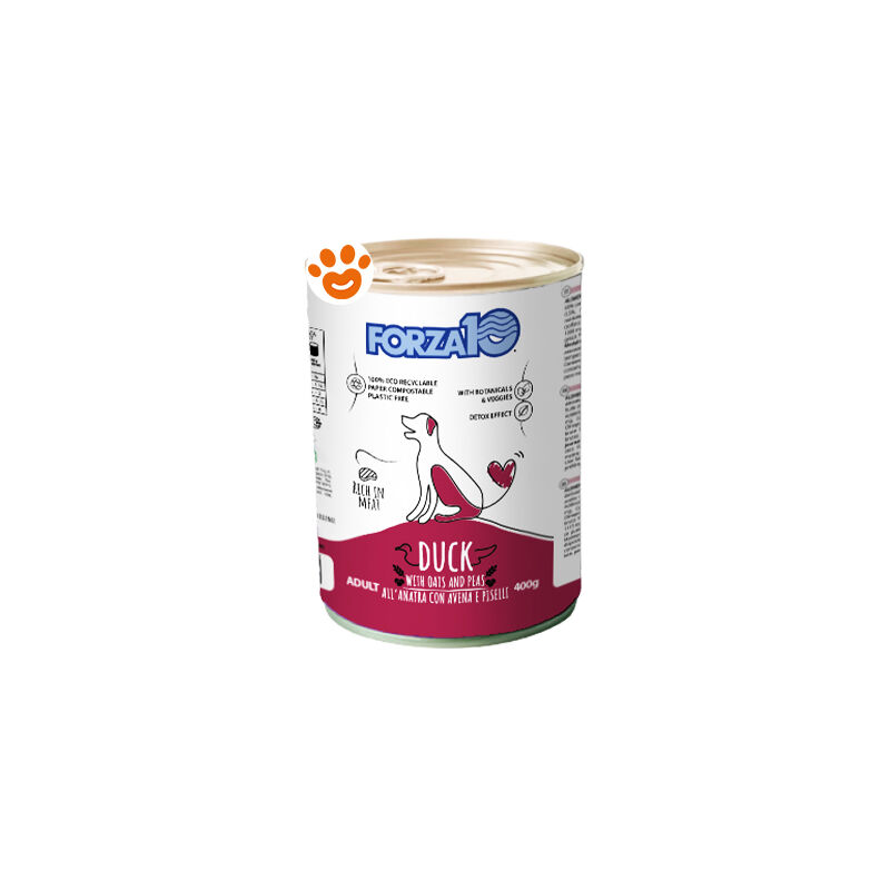 foto del prodotto forza10 dog maintenance adult anatra con avena e piselli dog maintenance adult anatra con avena e piselli lattina da 400 gr