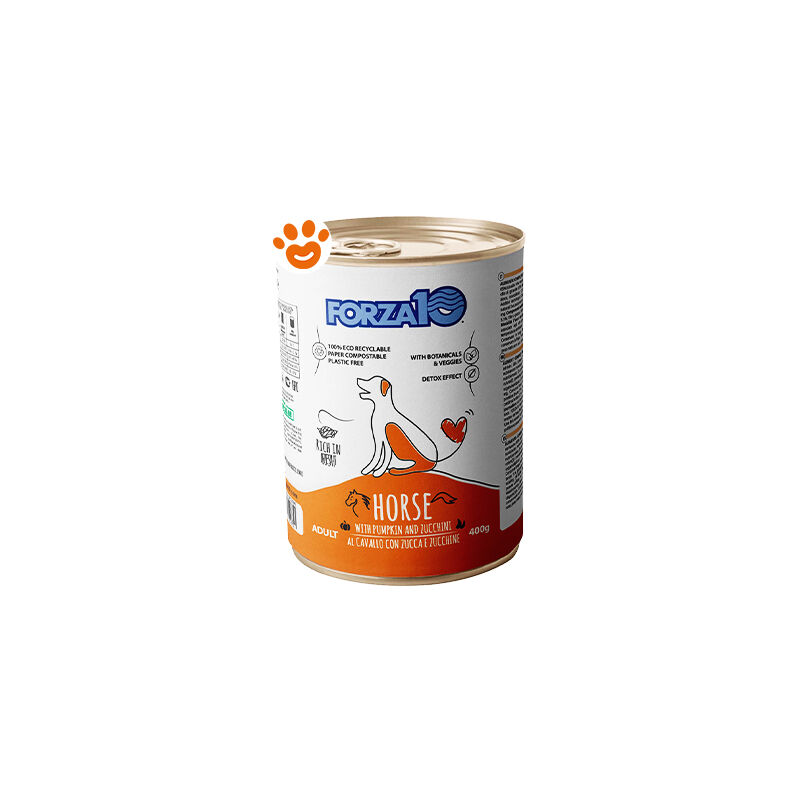 foto del prodotto forza10 dog maintenance adult cavallo con zucca e zucchine dog maintenance adult cavallo con zucca e zucchine lattina da 400 gr