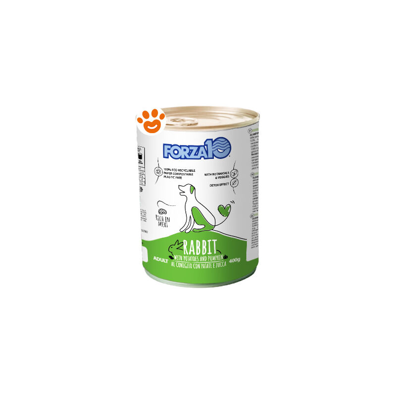 foto del prodotto forza10 dog maintenance adult coniglio con patate e zucca dog maintenance adult coniglio con patate e zucca lattina da 400 gr