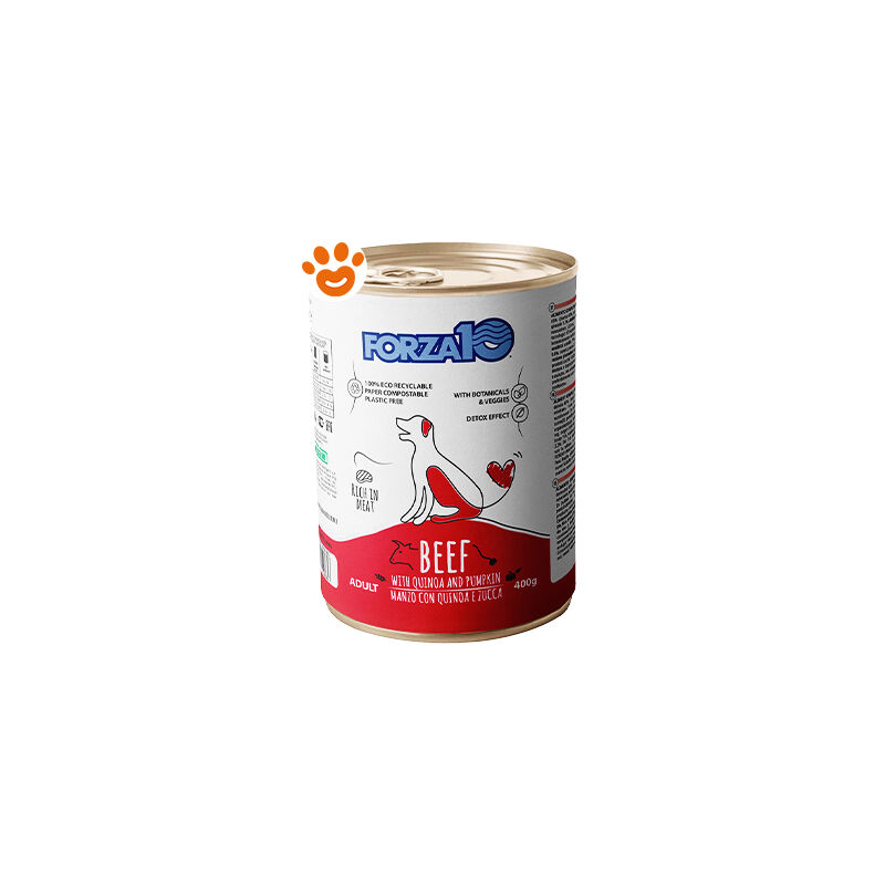 foto del prodotto forza10 dog maintenance adult manzo con quinoa e zucca forza10 dog maintenance adult manzo con quinoa e zucca lattina da 400 gr