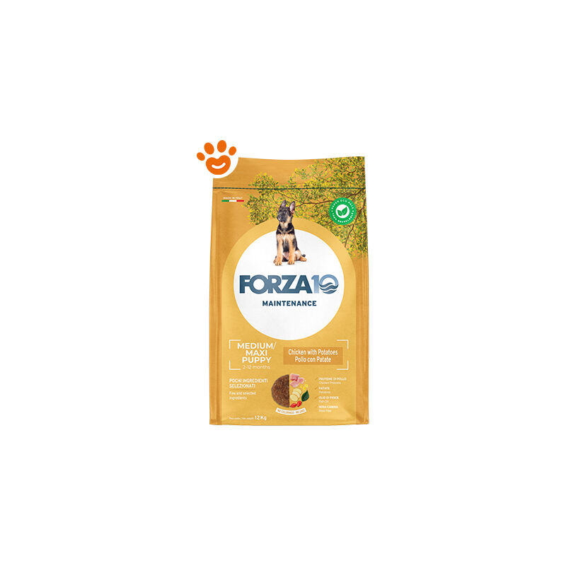 foto del prodotto forza10 dog maintenance medium maxi puppy pollo e patate dog maintenance medium maxi puppy pollo e patate sacco da 12 kg