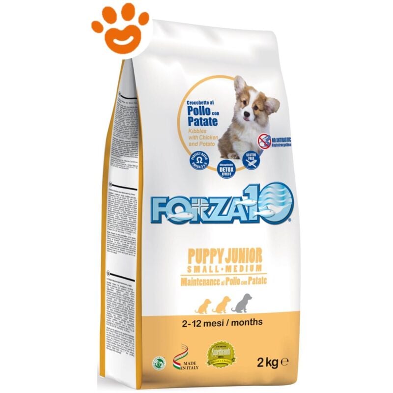 foto del prodotto forza10 dog maintenance puppy junior small medium pollo e patate sacco da 2 kg