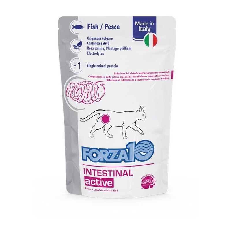 foto del prodotto forza10 gatto veterinary intestinal busta actiwet 100gr pesce
