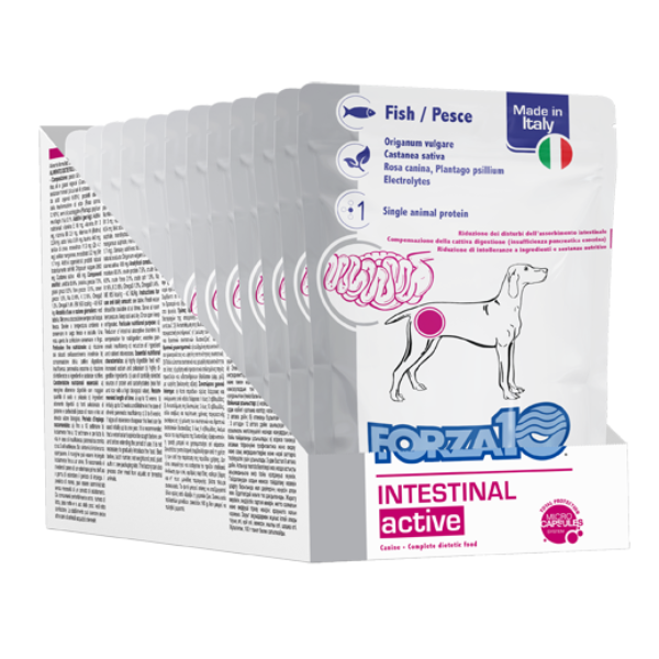 foto del prodotto forza10 intestinal active cane al pesce - 100 gr - confezione da 12 pezzi - 1 ordine scegli tra bzr5 / bzr20 + 200 pt fedeltà