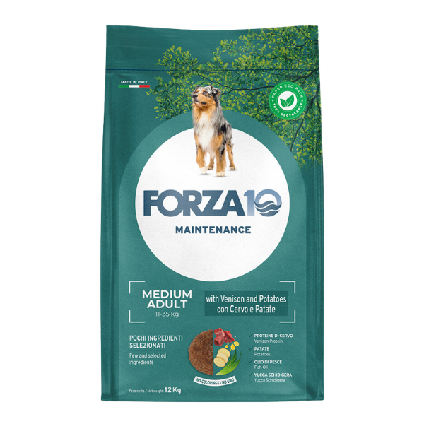 foto del prodotto forza10 maintenance medium adult al cervo con patate 12 kg croccantini per cani 1 ordine scegli lo sconto bzr5 bzr20 200 punti fedelt 