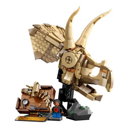 foto del prodotto fossili di dinosauro teschio di triceratopo lego 76969 jurassic world