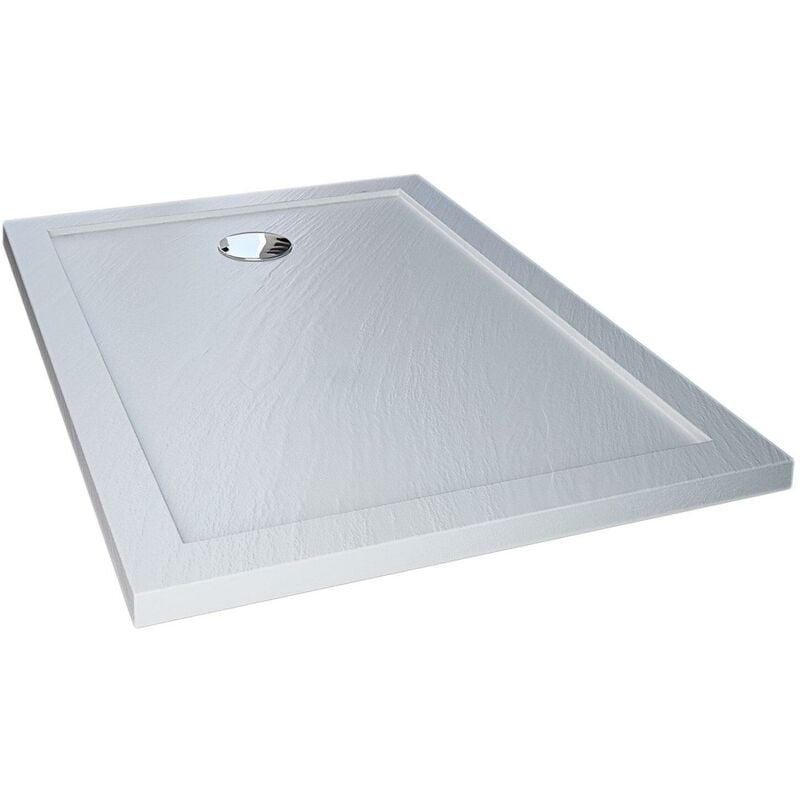foto del prodotto fosterberg piatto doccia 75x160 cm in acrilico floret bianco