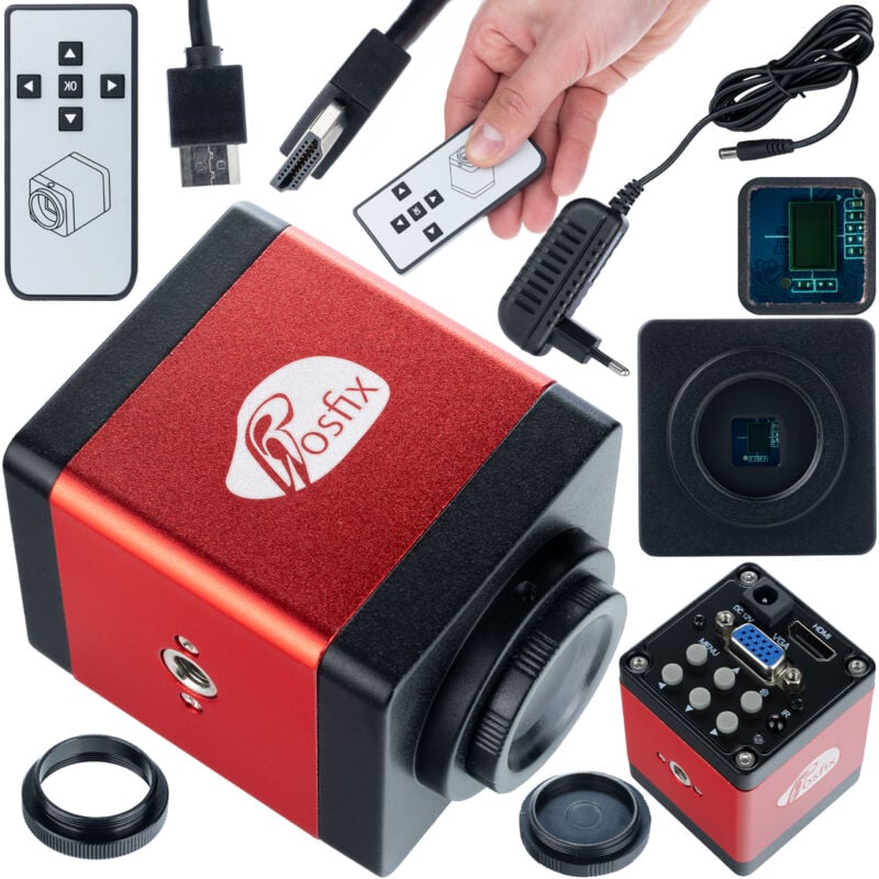 foto del prodotto fotocamera per microscopio draco red pro kmdrp hdmi vga da 2 mp