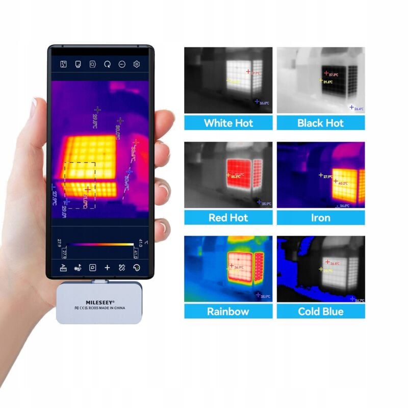 foto del prodotto fotocamera termica usb c per telefono android applicazione precisa 15 600
