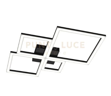 foto del prodotto four squares applique-plafoniera 55 cm. nero 1162-55-ne