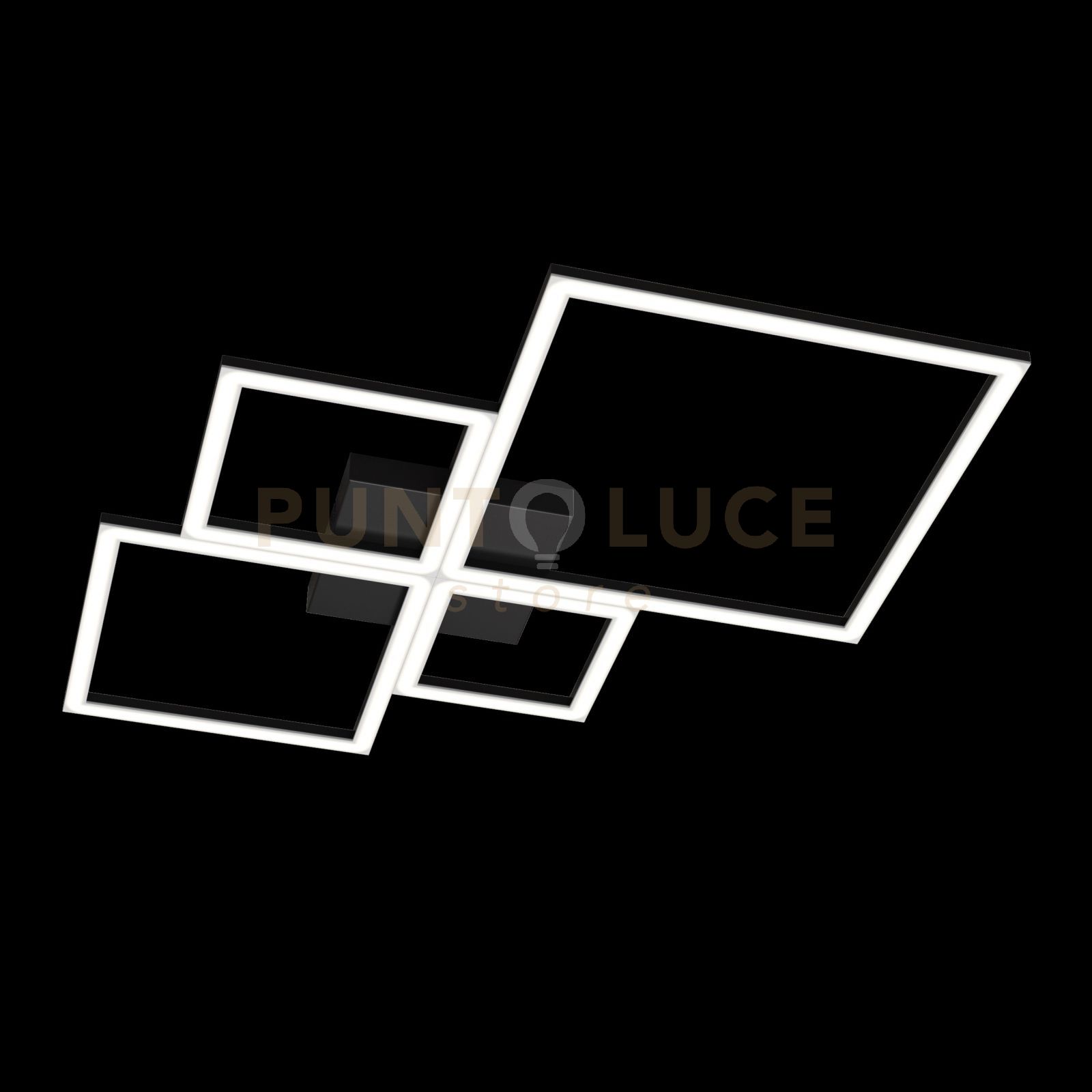 foto del prodotto four squares applique-plafoniera 70 cm. nero 1162-70-ne