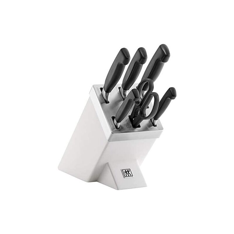 foto del prodotto four star 35148 207 0 set di coltelli da cucina tagliere 7 pz. bianco zwilling
