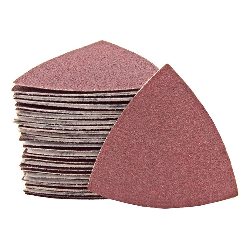 foto del prodotto fox carte abrasive velcrate, 82 mm, p. levigatrici a delta, corindone normale 25 pz. g24 miotools