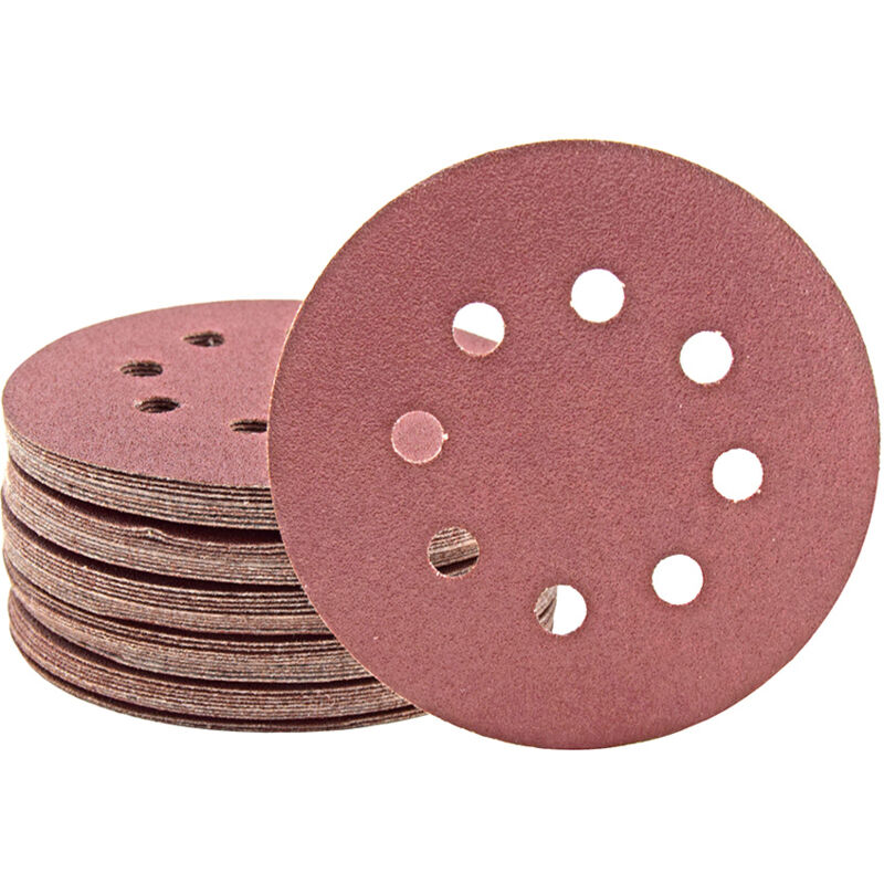 foto del prodotto fox dischi abrasivi velcrati, 125 mm, 8 fori, p. levigatrici rotorbitali, corindone normale 25 pz. g36 miotools