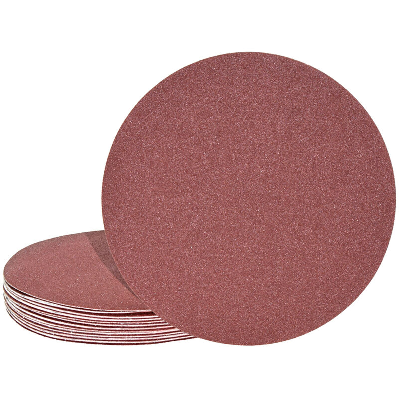 foto del prodotto fox dischi abrasivi velcrati, 225 mm, p. levigatrici per muri, corindone normale 25 pz. g60 miotools