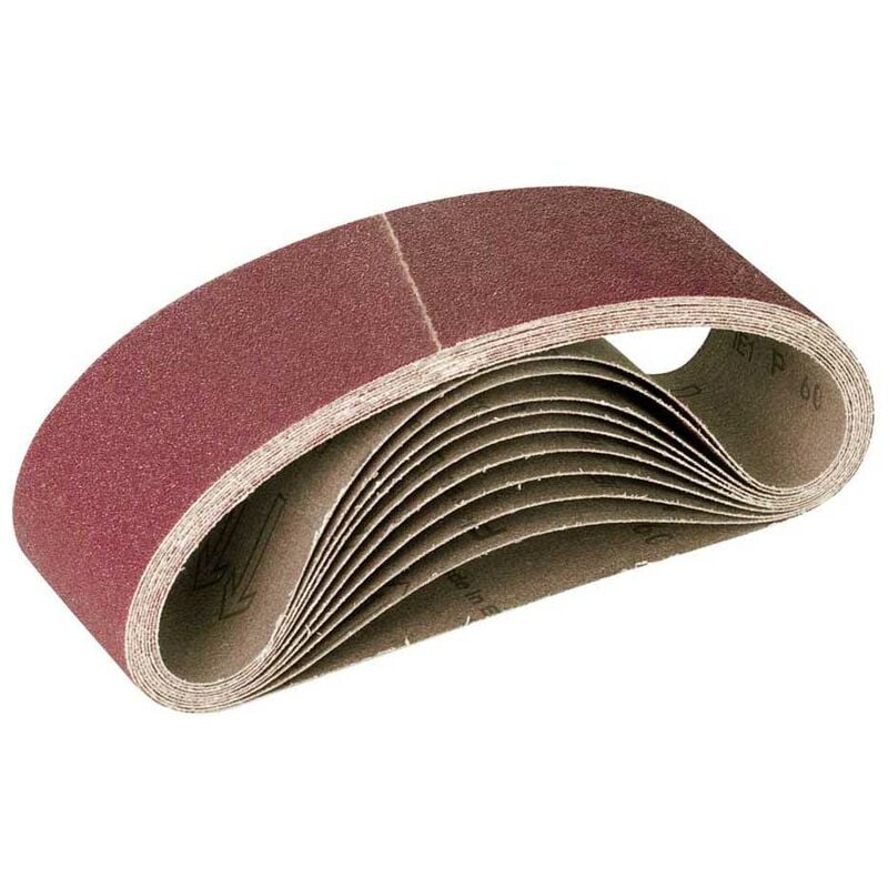 foto del prodotto fox nastri abrasivi, 303 x 40 mm, p. levigatrici palmari a nastro, corindone normale 10 pz. g120 miotools