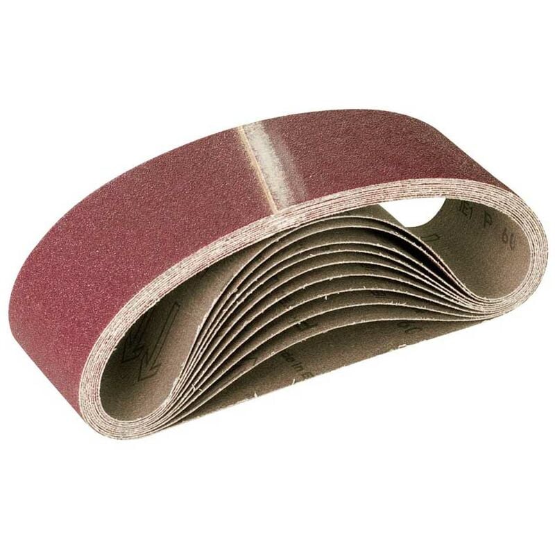 foto del prodotto fox nastri abrasivi, 457 x 75 mm, p. levigatrici palmari a nastro, corindone normale 10 pz. g40 miotools