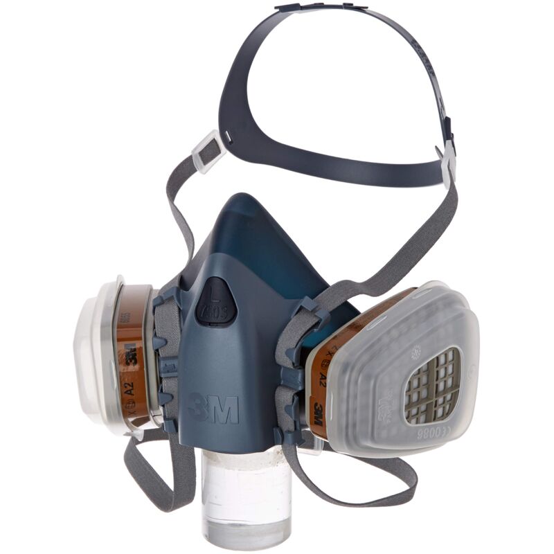 foto del prodotto fp 3m 7523l kit semimaschere e filtri, a2p3, semimaschera 7503 misura l, 2 filtri 6055, 4 filtri 5935, 2 ghiere 501, certificato en sicurezza