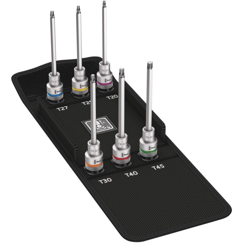foto del prodotto fp 8767 c torx hf 2 kit zyklop di inserti bussola, per viti torx, con funzione di ritegno, 6 pezzi