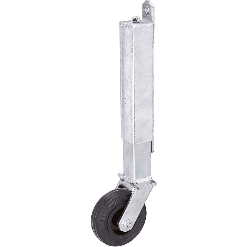 foto del prodotto fp alberts 416850 rullo per cancello, per porte leggere, fino a 70 kg, da avvitare, zincata a caldo, altezza 400 mm, ruota 100 mm