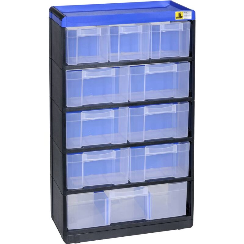 foto del prodotto fp allit 464640 cassettiera porta minuteria varioplus pro 53 21 l x a x p 300 x 525 x 135 mm nero, blu 1 pz.