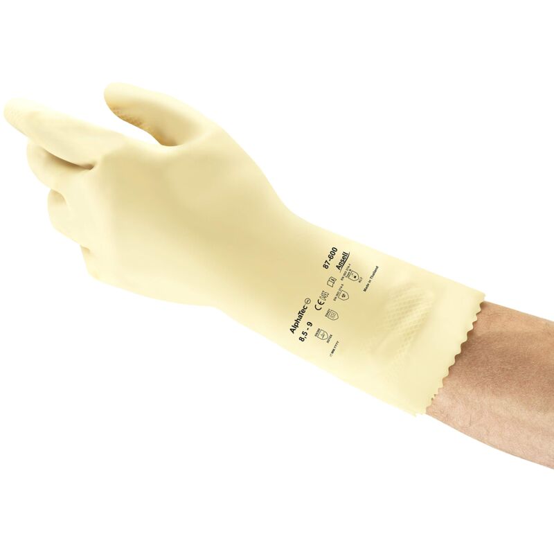 foto del prodotto fp ansell alphatec 87 600 guanti da lavoro multiuso, protezione chimica, destrezza e tattilit , sottile e flessibile design, taglia m 12 paia 