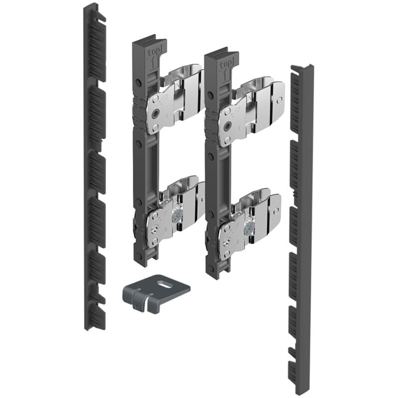 foto del prodotto fp avantech you kit di connettori per la facciata interna da tagliare su misura altezza 187 mm antracite hettich 9257621