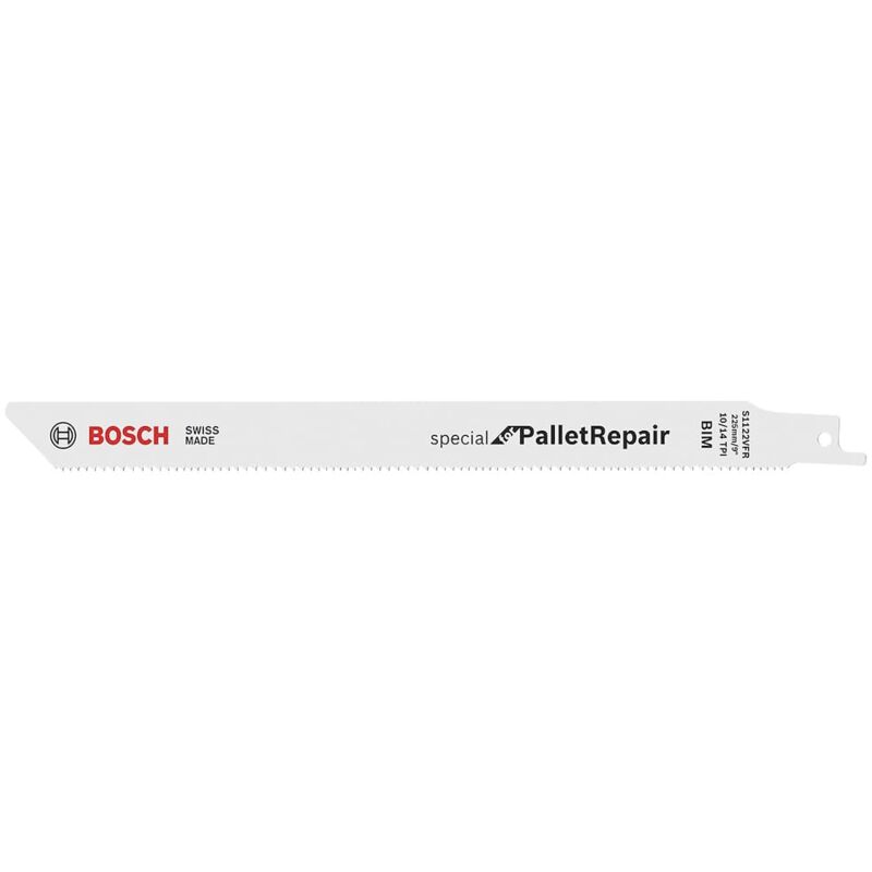 foto del prodotto fp bosch professional 5 pezzi di lame per sega universale s 1122 vfr special for pallet repair, nero, lunghezza 225 mm, accessorio per sega