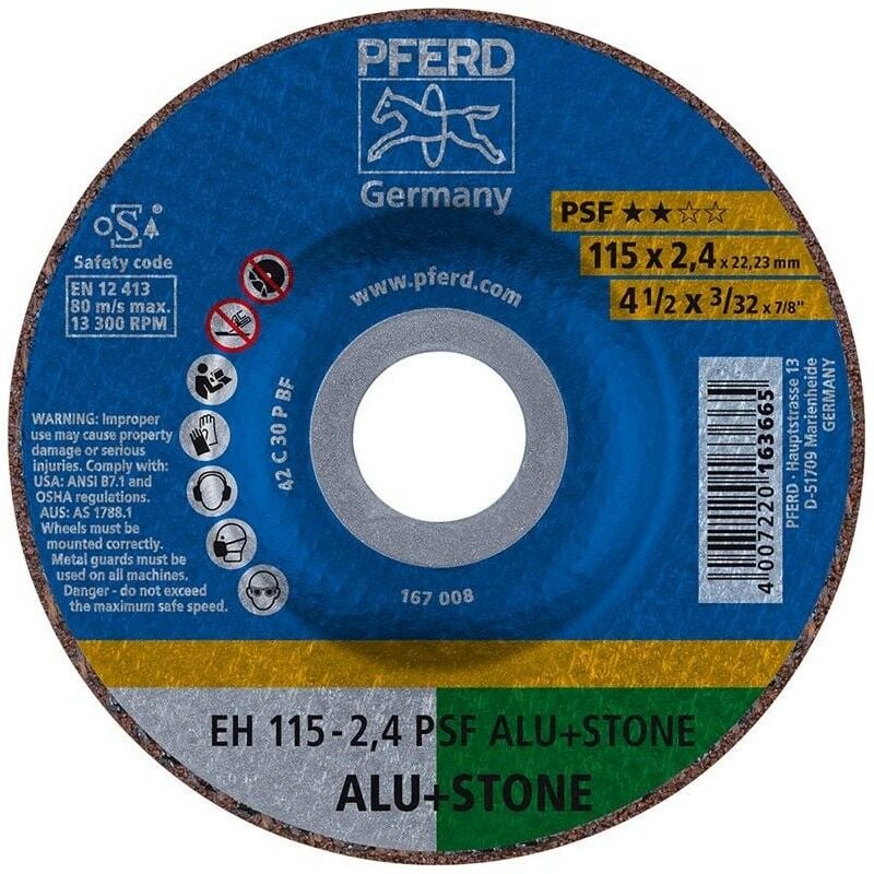 foto del prodotto fp c24pps disco di taglio 230x32mm curvo pferd